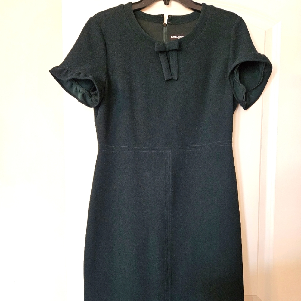 Karl Lagerfeld Chic Dark Green Dress